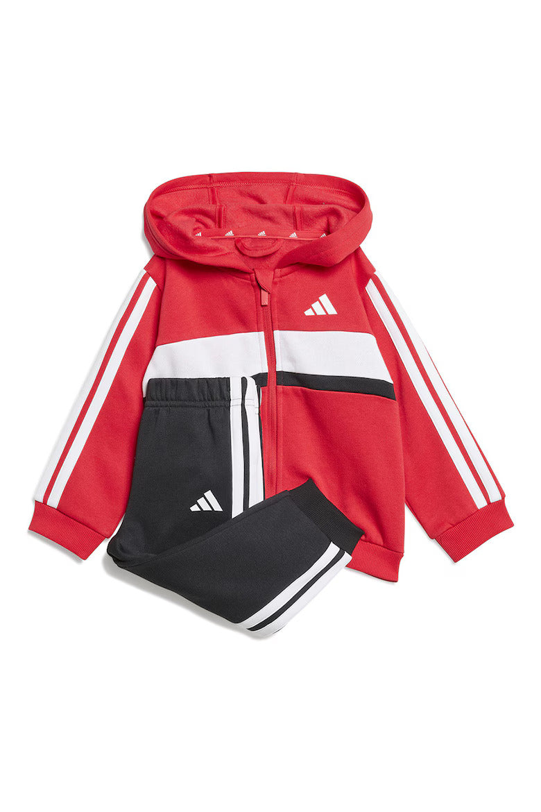 adidas essentials tiberio 3 stripes-rosso-bianco-nero