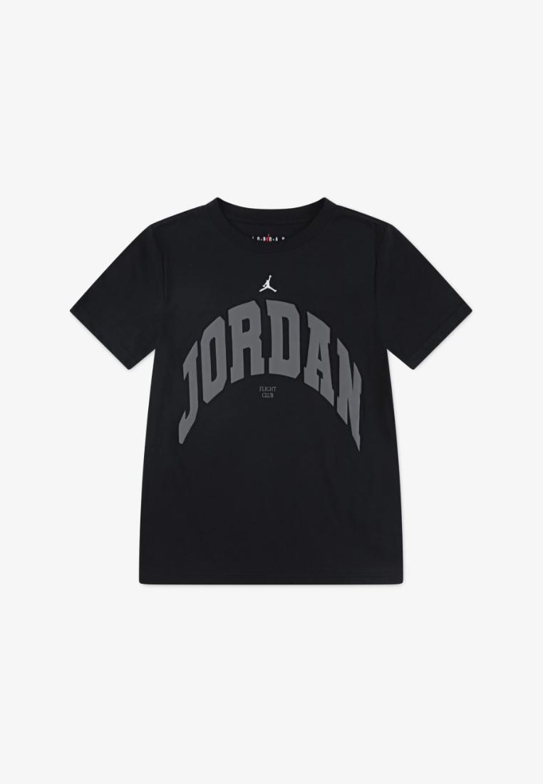 t-shirt air jordan  - nero logo grande grigio