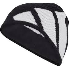 CAPPELLINO ADIDAS LANA NERO LOGO BIANCO