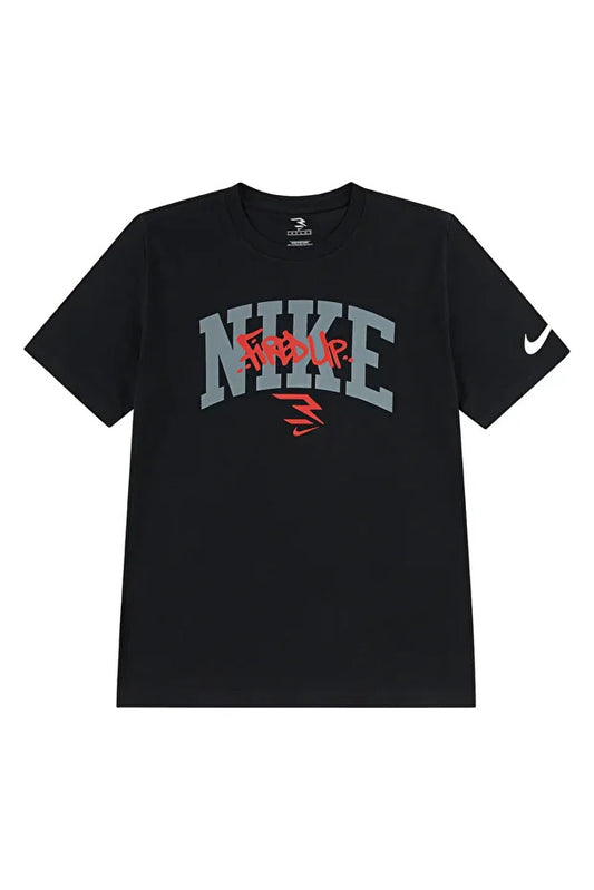 Nike T-Shirt Graffiti Tag Lockup Tee-Nero