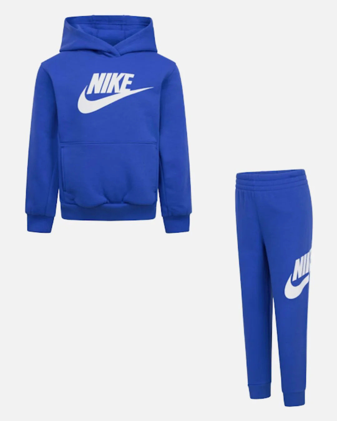nike club fleece set blu -bianco