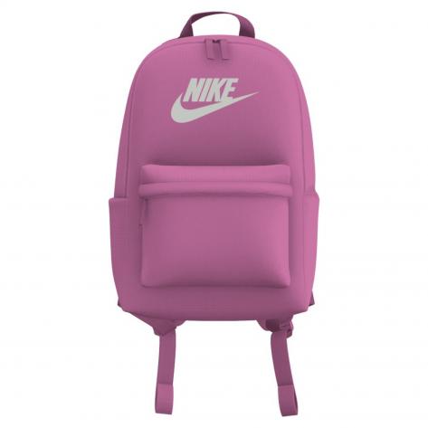 nike heritage backpack (25l) rosa logo bianco