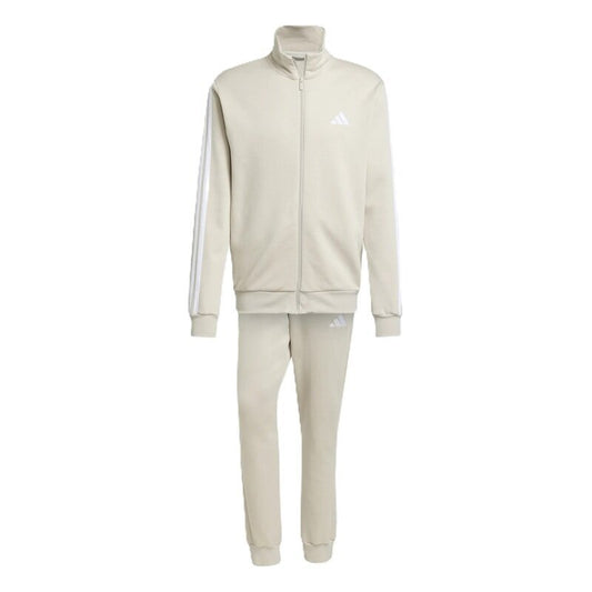 Tuta Sportswear Basic 3-Stripes Fleece-Adidas-Grigio Ghiaccio-Bianco