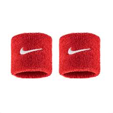 polsini nike swoosh wristbands-rosso