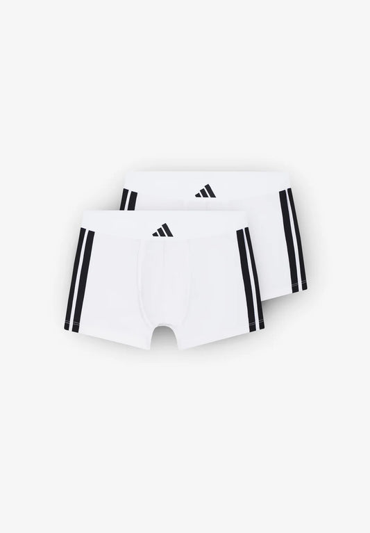 2PK BOXER ADIDAS BIANCO-LOGO NERO