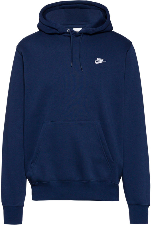 FELPA CON CAPPUCCIO FLEECE NIKE CLUB BLU SCURO