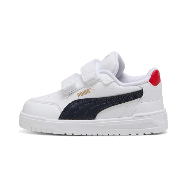 puma shuffle downtonwn  lo v white-new navy red