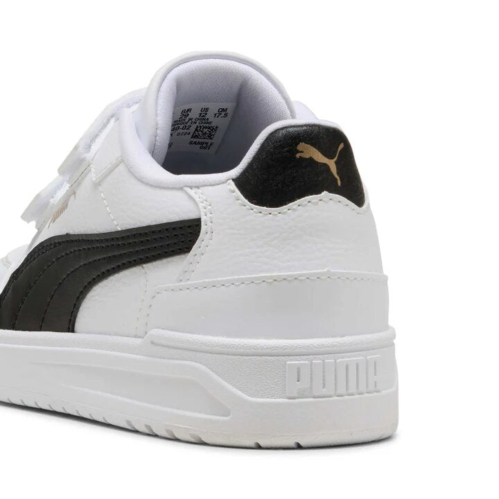 puma shuffle downtonwn lo-white black gold