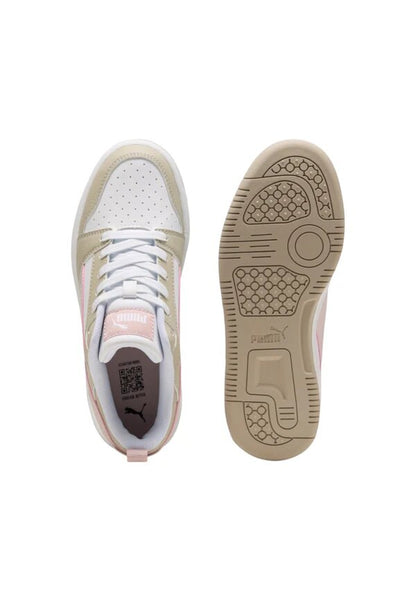 PUMA REBOUND V6  LO JR-WHITE MIST-RESET DUST