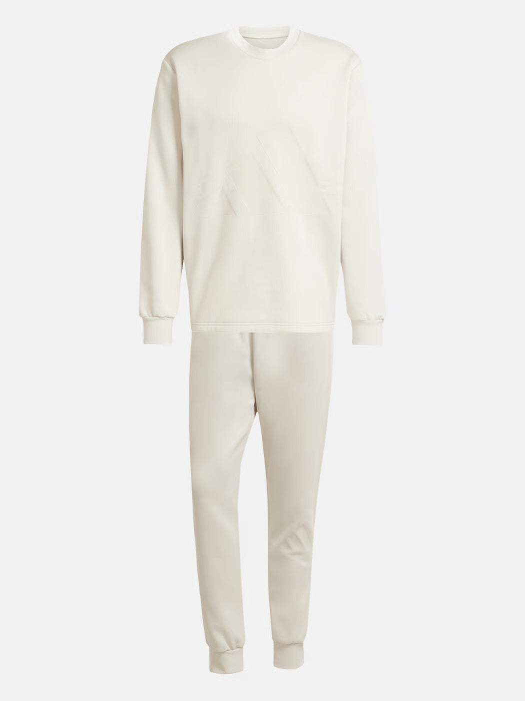 adidas tuta big logo fleece  beige