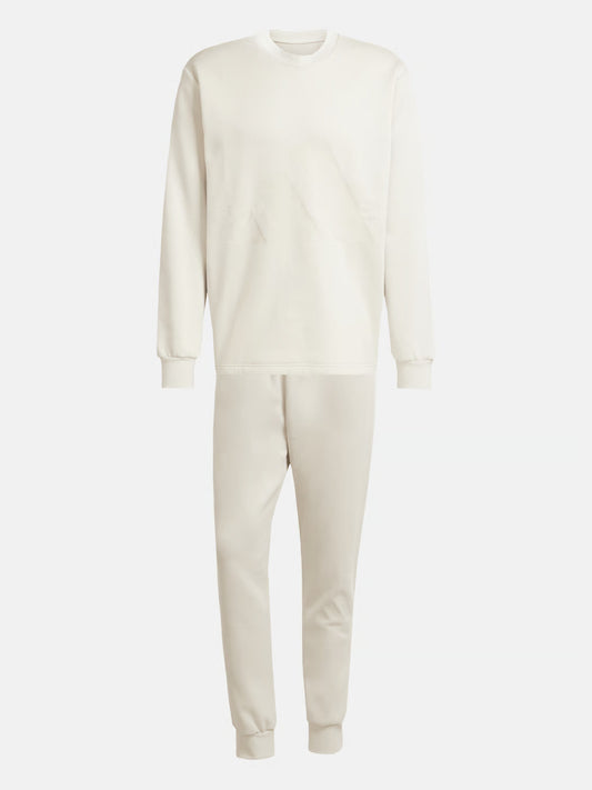 adidas Tuta Big Logo Fleece  Beige