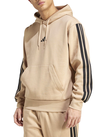 Felpa Essentials 3-Stripes - Beige-nero