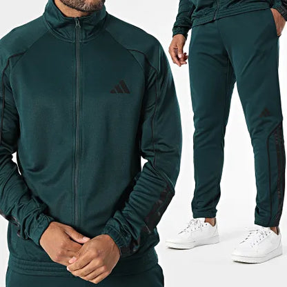 Tuta 3 Stripes Stadium Verde Bottiglia - adidas