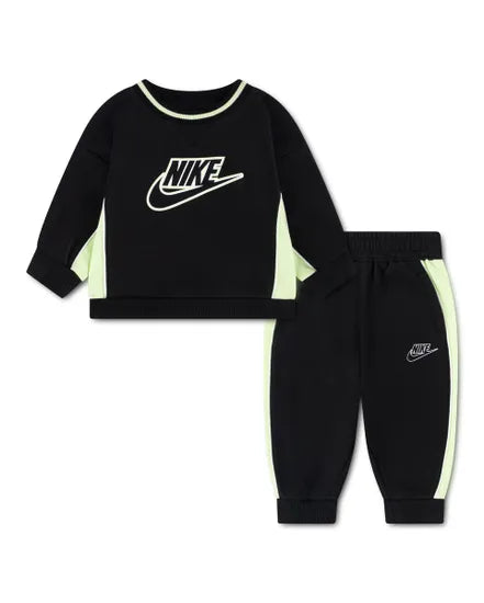 nike tuta bambino nero-grafic bianco verde lime