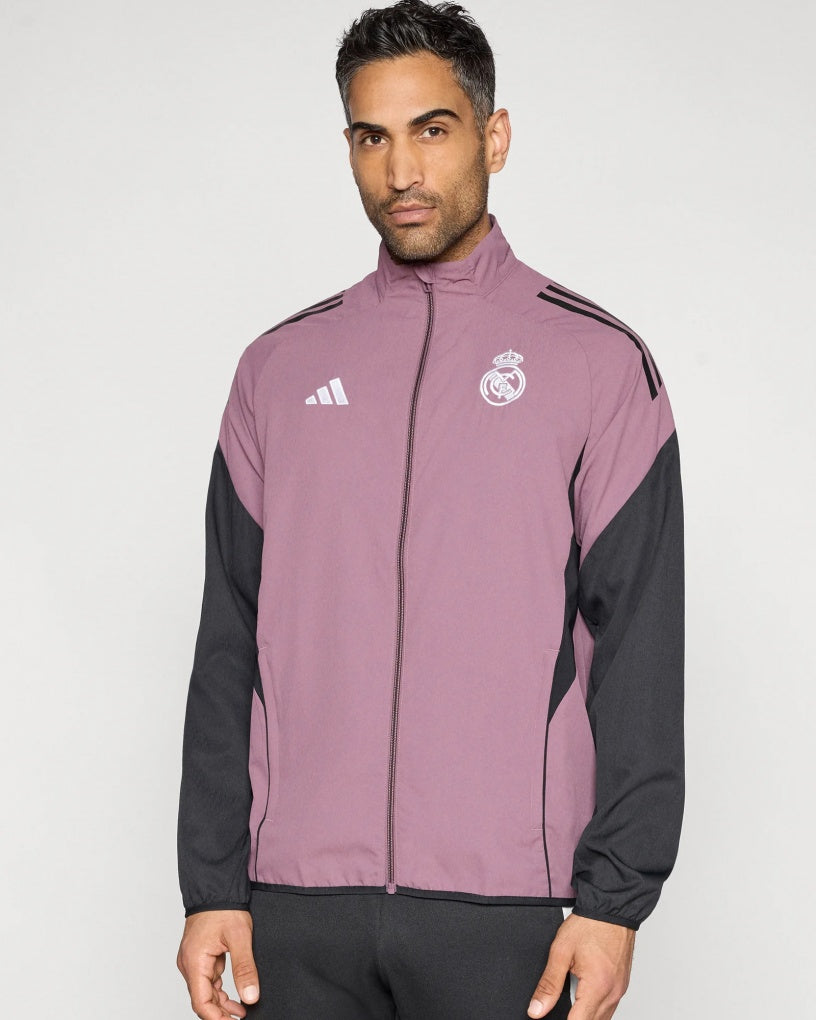 giacca da tuta real madrid 2026 - nero/rosa