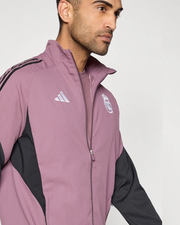 giacca da tuta real madrid 2026 - nero/rosa