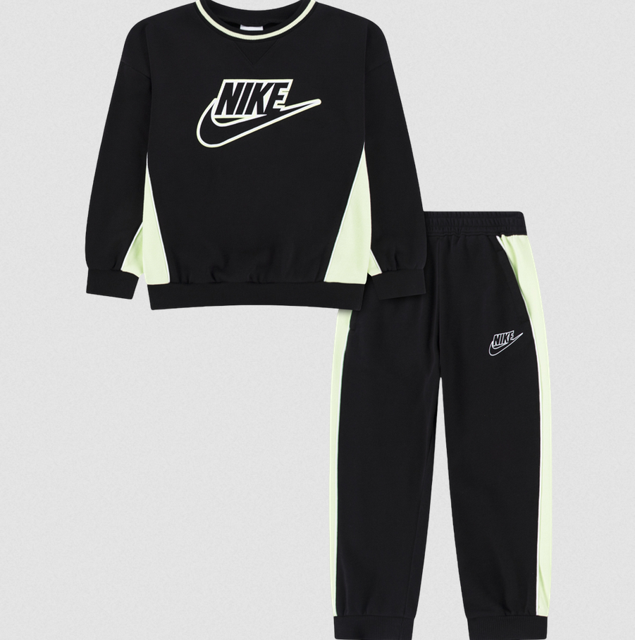 nkn ft color blocked crew set -