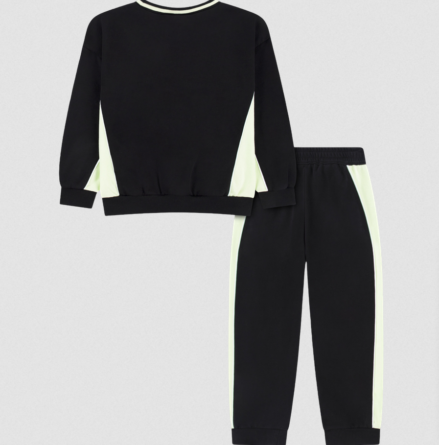 nkn ft color blocked crew set -