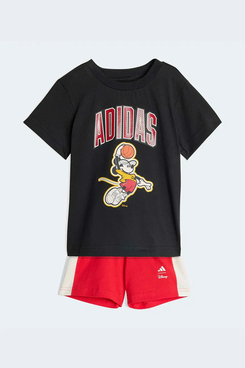 adidas set t-shirt e short disney mickey mouse bambino