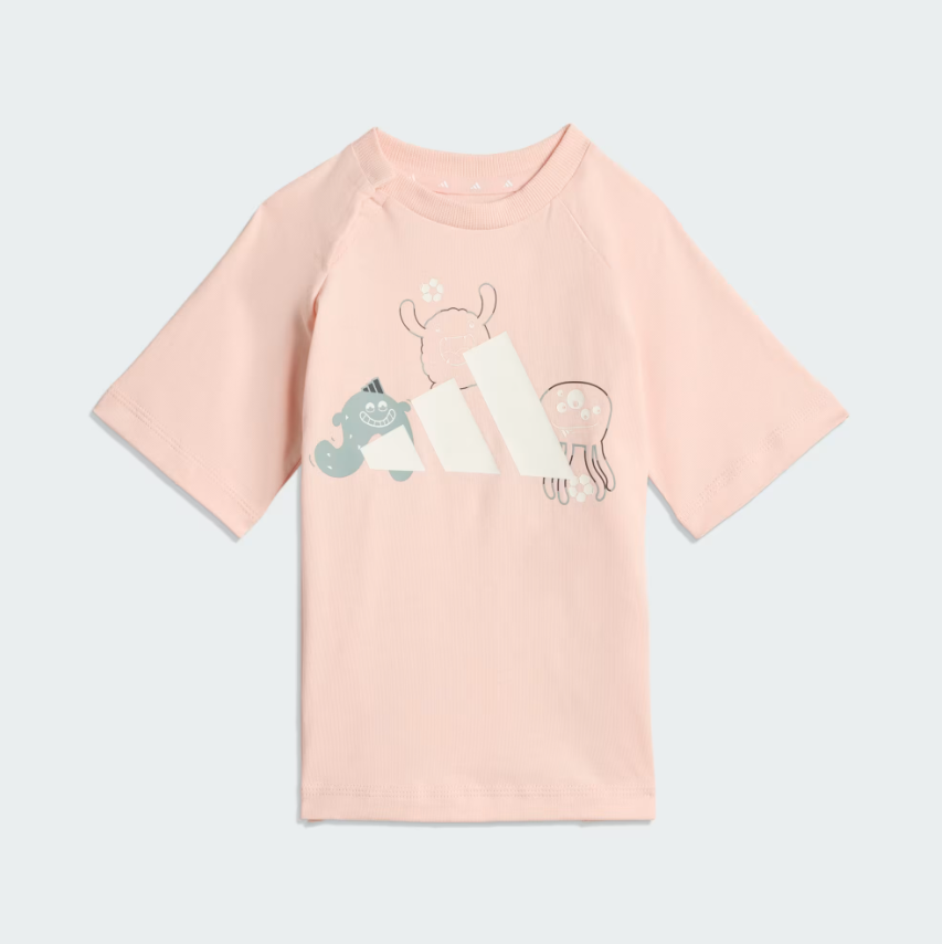 adidas tiro_nster t-shirt set rosa bambina
