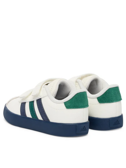 ADIDAS VL COURT 3.0 WHITE-GREEN BLU BAMBINO