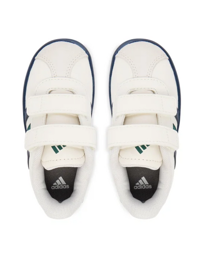 ADIDAS VL COURT 3.0 WHITE-GREEN BLU BAMBINO