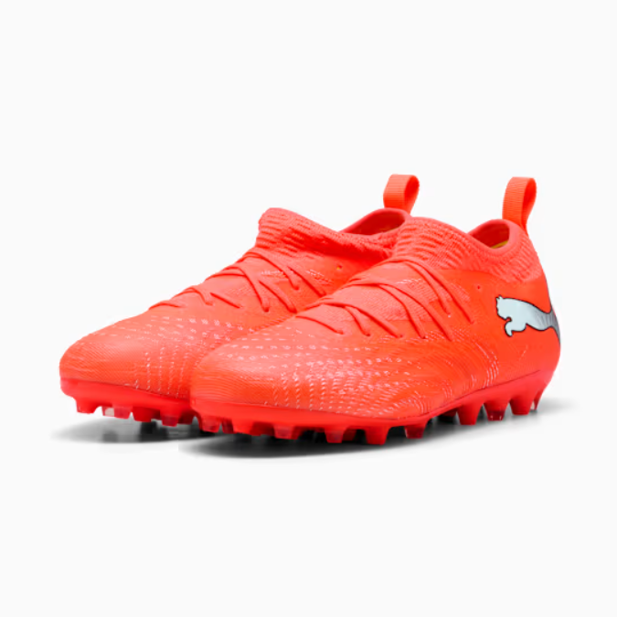 puma future 9 match mg glow red-white black silver uomo