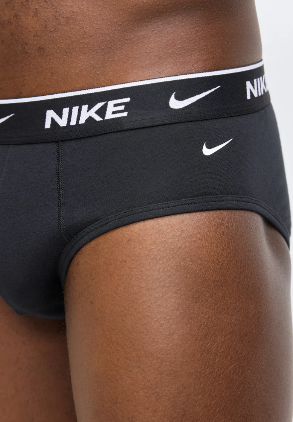nike underwear brief 3 pack slip black uomo