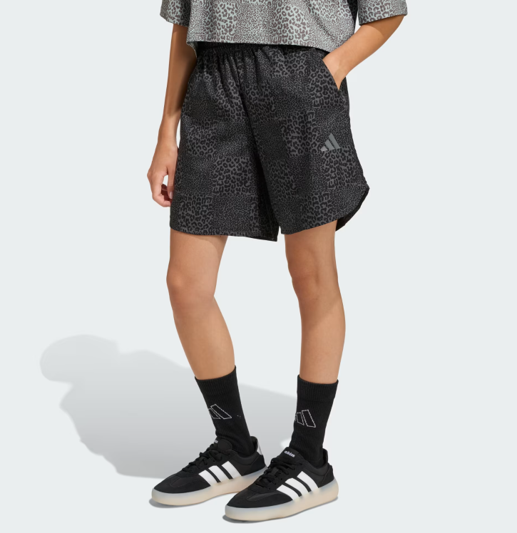 nero short future icons allover printed donna