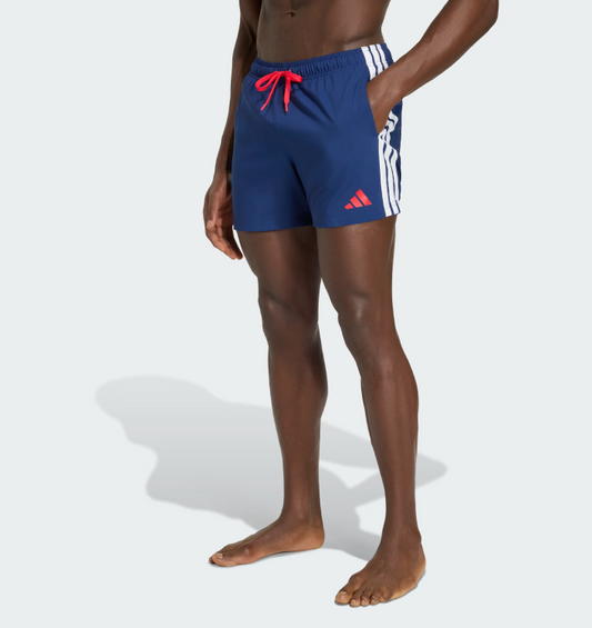 Adidas Short Nuoto Blu-Bianco uomo