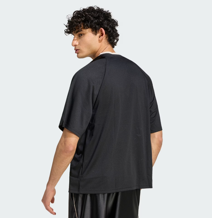 adidas-nero maglietta stadium graphic mesh uomo
