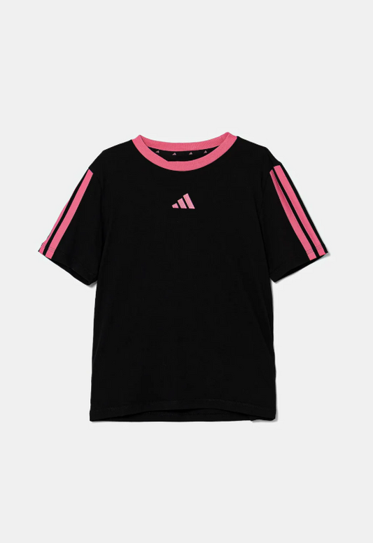 Adidas t-shirt nero-rosa bambina