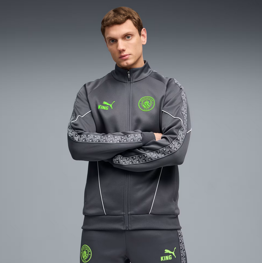 puma giacca manchester city king anthem grigio da uomo