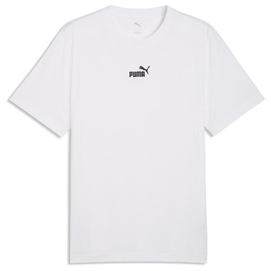 Puma T-shirt Bianca Logo Nero uomo