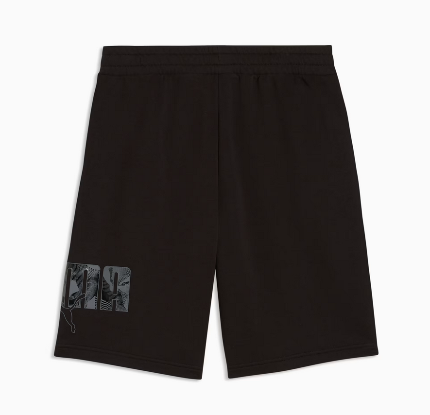 puma bermuda nero logo grafic uomo