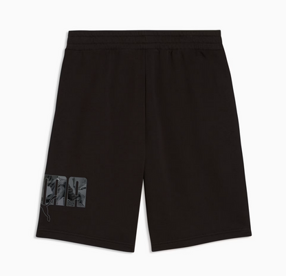 Puma Bermuda Nero Logo Grafic uomo