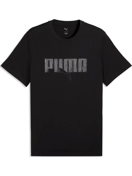 puma t-shirt nero logo grafic uomo