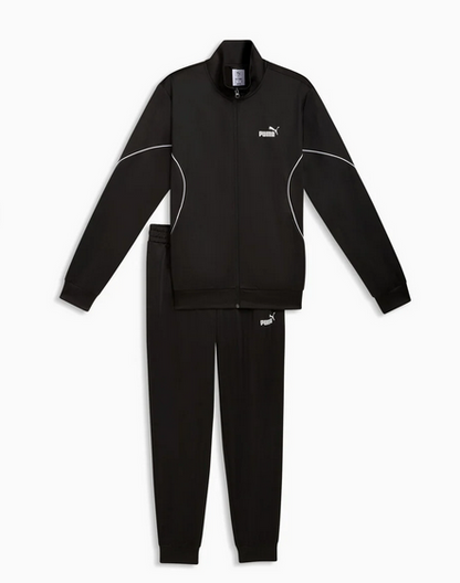 Puma Bacis tuta Acetato Nero Logo Bianco uomo