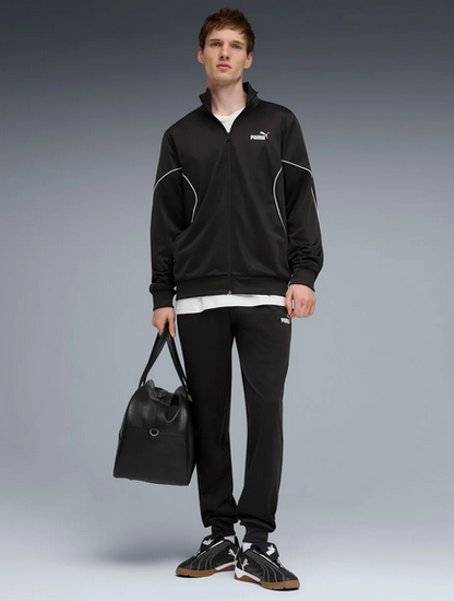 Puma Bacis tuta Acetato Nero Logo Bianco uomo