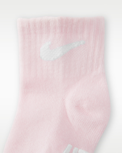 Nike Verbiage Gripper Socks 3 pack ROSA-BIANCO-GRIGIO bambina