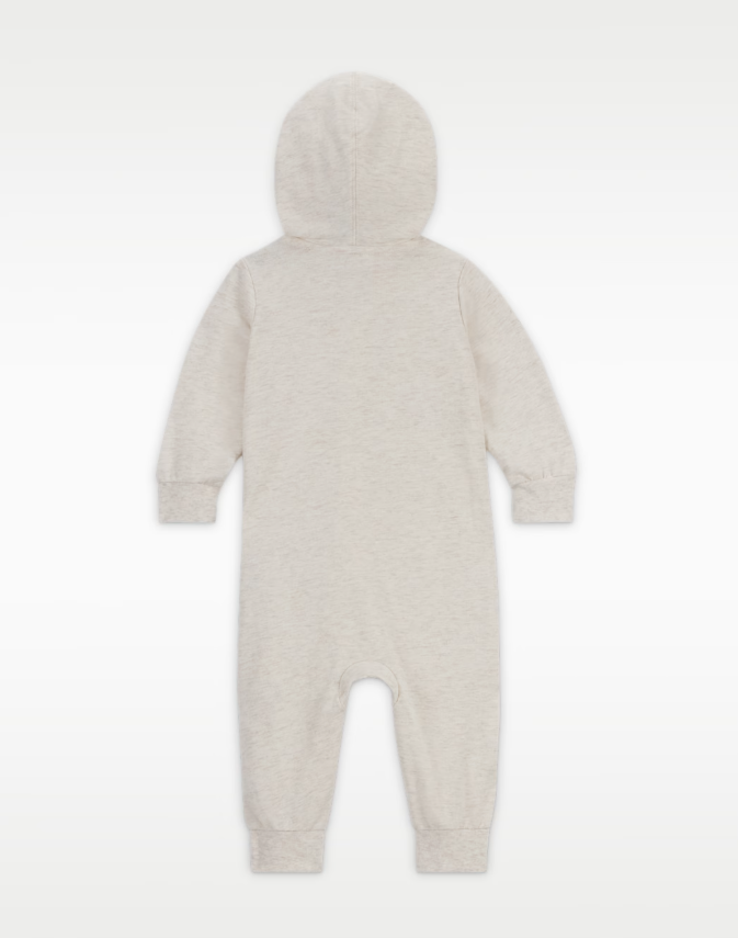 nike baby essentials baby hooded coverall-beige bambini