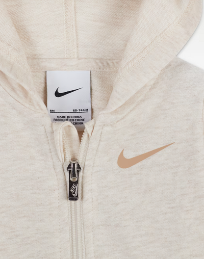 Nike Baby Essentials Baby Hooded Coverall-BEIGE bambini