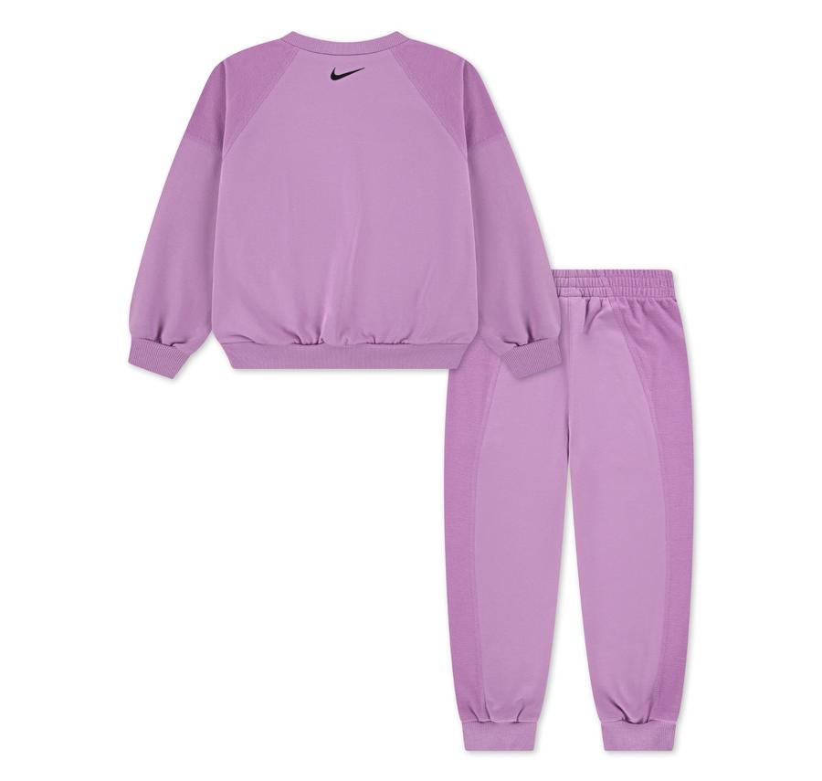 nike baby essential rosa-logo fiorato bambina