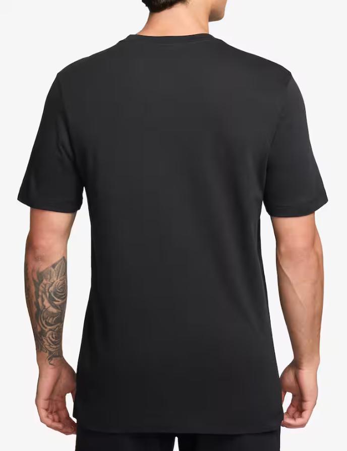 nike sportswear t-shirt nero-logato uomo