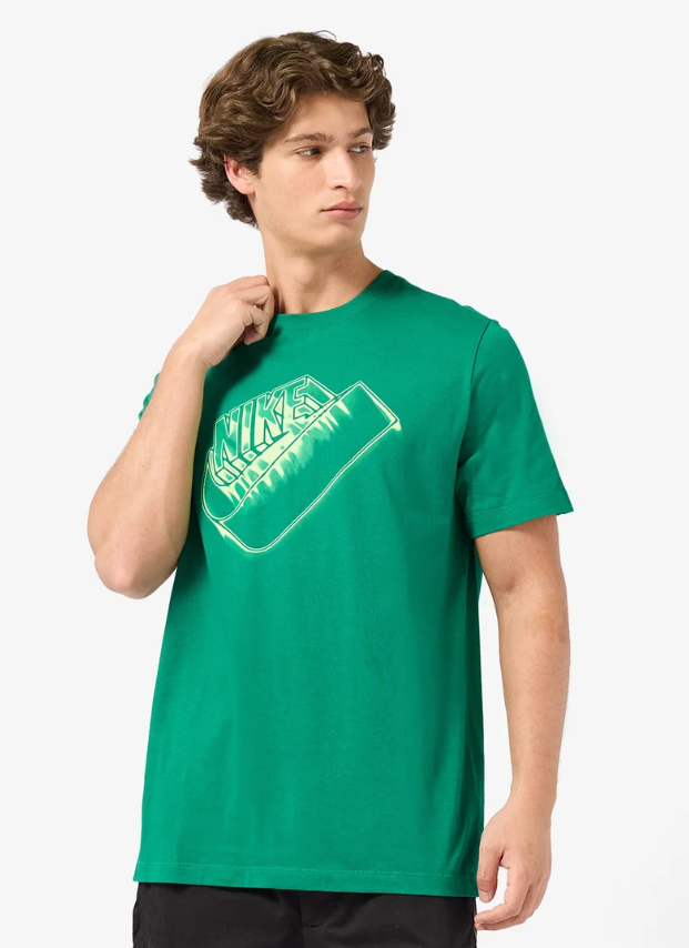 nike t-shirt sportswear-verde uomo