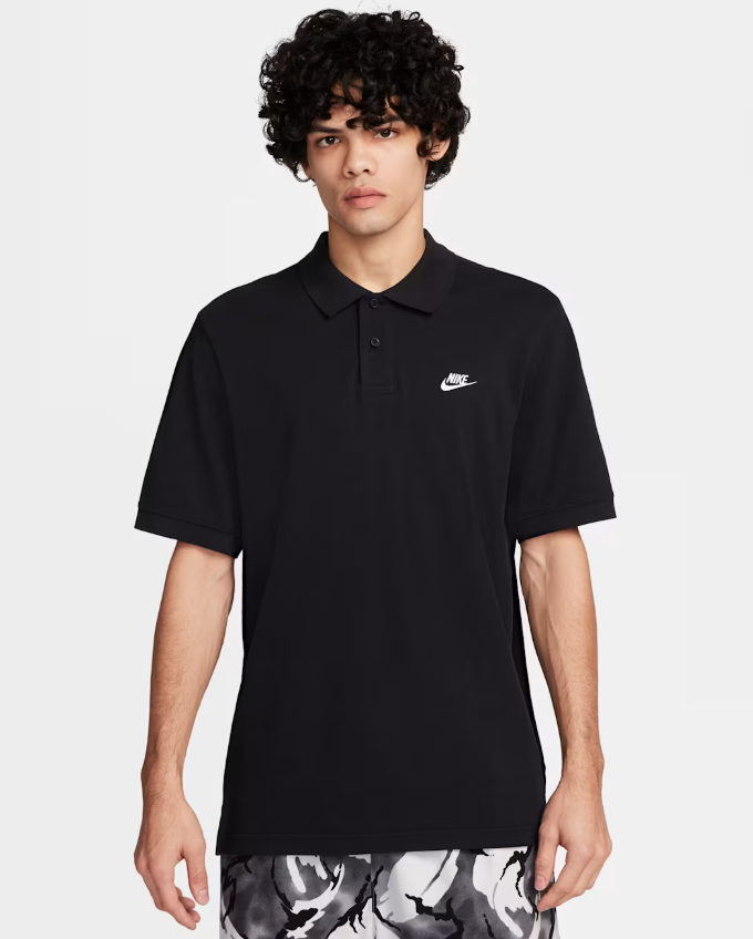 nike polo-sportwear club-nero uomo