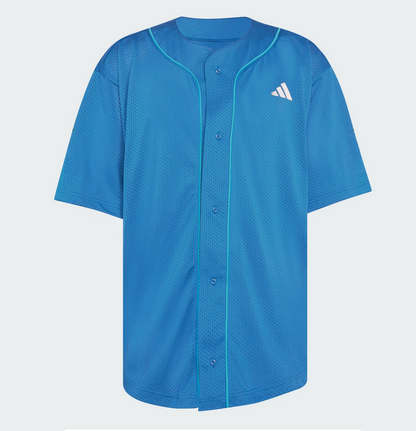 adidas STADIUM MESH BASEBALL SHIRT – Blue UOMO