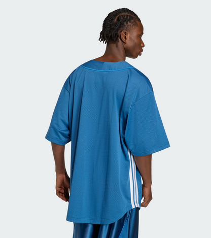 adidas STADIUM MESH BASEBALL SHIRT – Blue UOMO