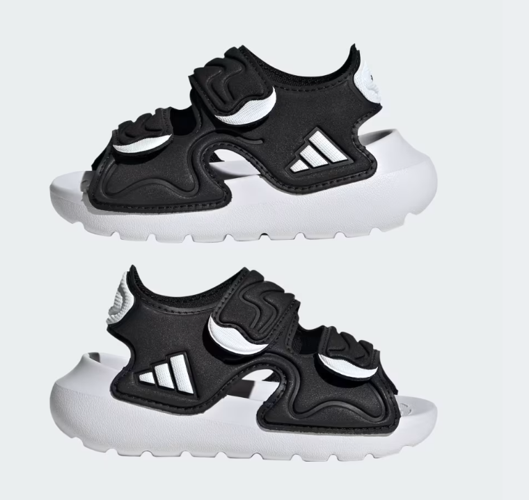 adidas i sandali altaswim 3 bianco e nero bambino