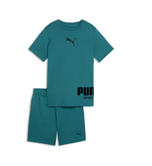 Puma set t-shirt e short ottanio bambino
